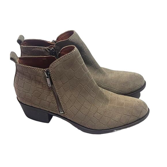 Lucky Brand Shoes - Lucky Brand Basel Fossilized Jupiter leather ankle booties women's 7.5